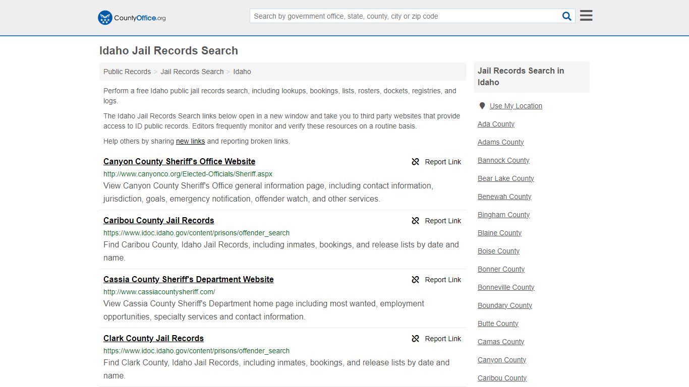 Jail Records Search - Idaho (Jail Rosters & Records)